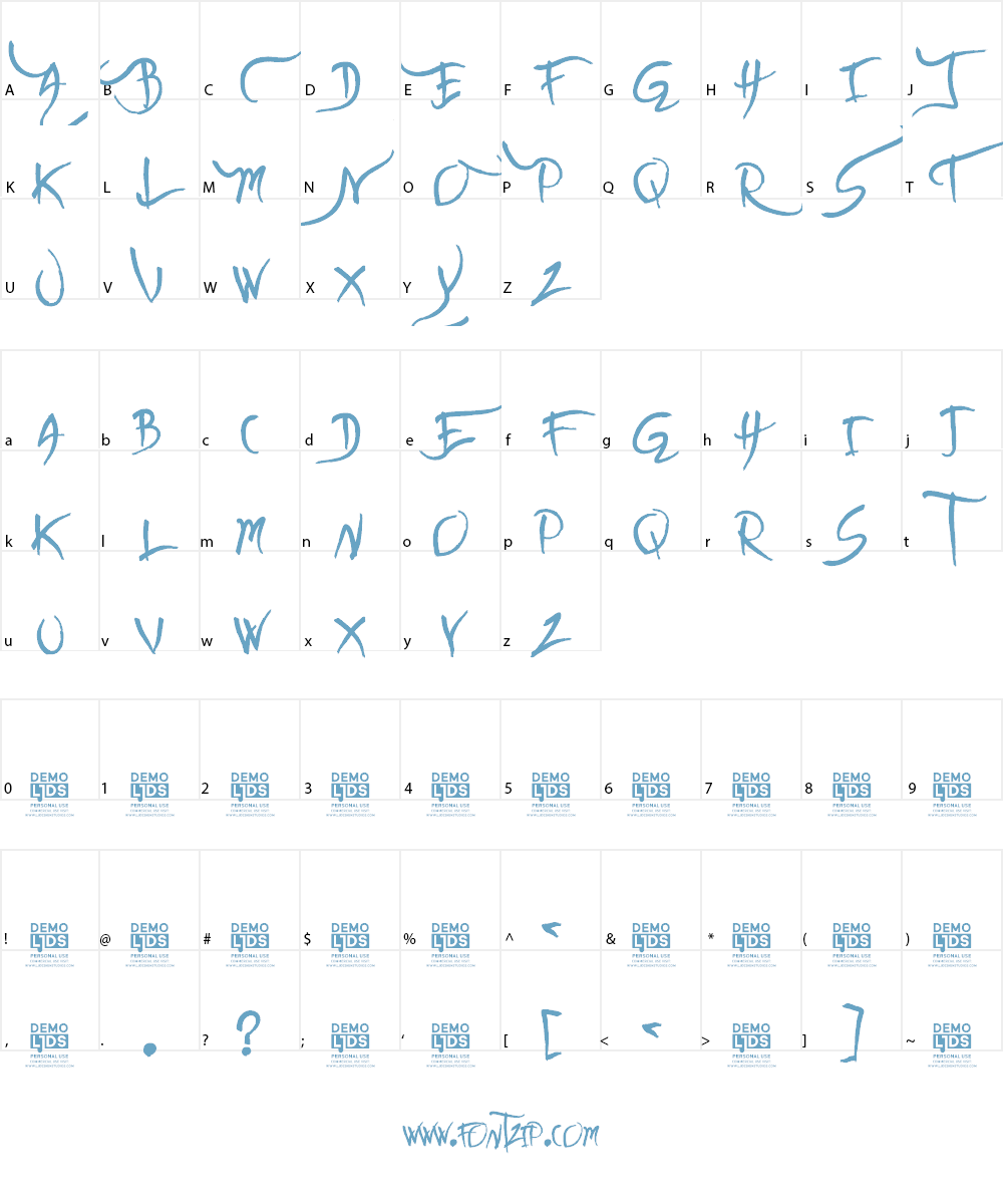 The space between Us Font Character
